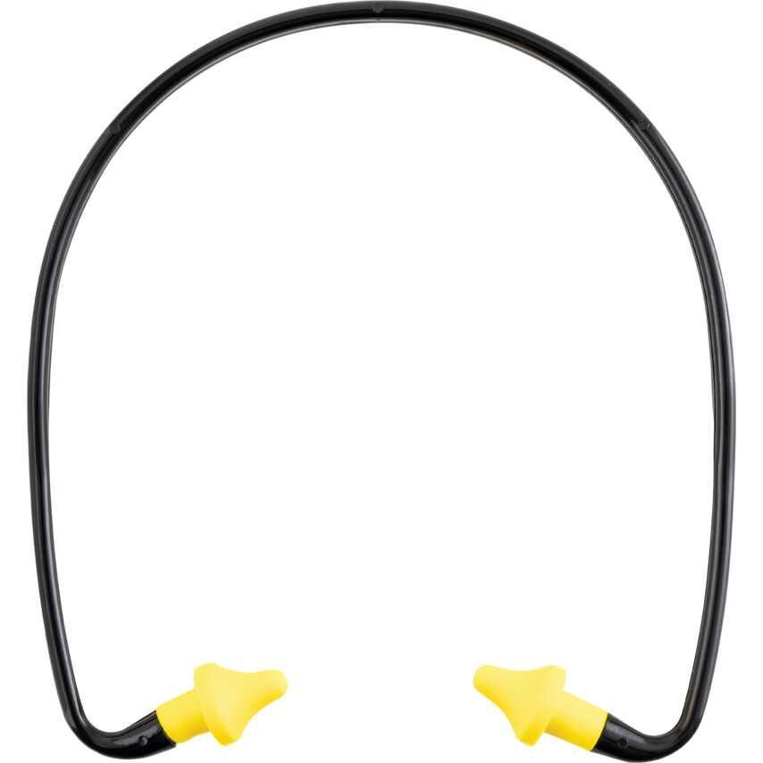 BANDED EARPLUGS YELLOW ON BLACKBAND 21dB