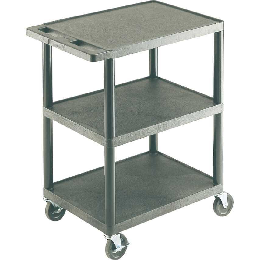 SERVICE TROLLEY 3 FLAT SHELVES610x458x840mm
